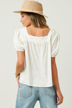 Load image into Gallery viewer, Linen Look Puff Sleeve Top